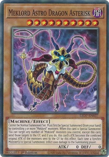 Meklord Astro Dragon Asterisk (LED7-EN027), Legendary Duelists: Rage of Ra — Yu-Gi-Oh! card price