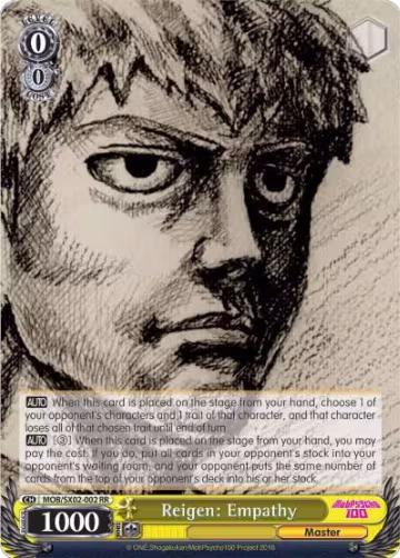 Reigen: Empathy (MOB/SX02-002 RR), Mob Psycho 100 — Weiß Schwarz card price