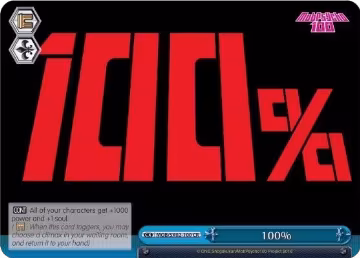 100% (MOB/SX02-100 CR), Mob Psycho 100 — Weiß Schwarz card price