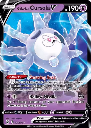 Galarian Cursola V (21/73), Champion's Path — Pokémon card price