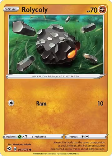 Rolycoly (31/73), Champion's Path — Pokémon card price