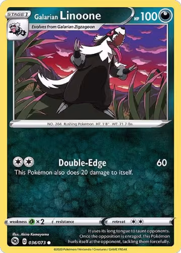 Galarian Linoone (36/73), Champion's Path — Pokémon card price