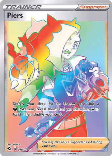 Piers (Secret) (78/73), Champion's Path — Pokémon card price