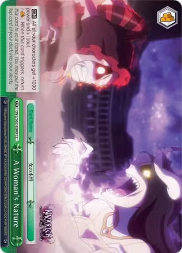 A Woman's Nature (OVL/S62-E049 CC), Nazarick: Tomb of the Undead — Weiß Schwarz card price