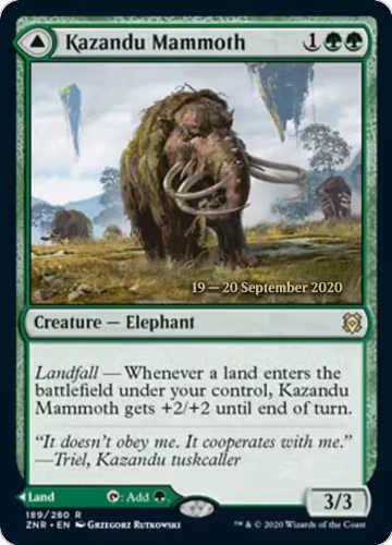 Kazandu Mammoth (189), Prerelease Cards — Magic card price