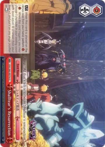 Shalltear's Resurrection (OVL/S62-E074 CC), Nazarick: Tomb of the Undead — Weiß Schwarz card price