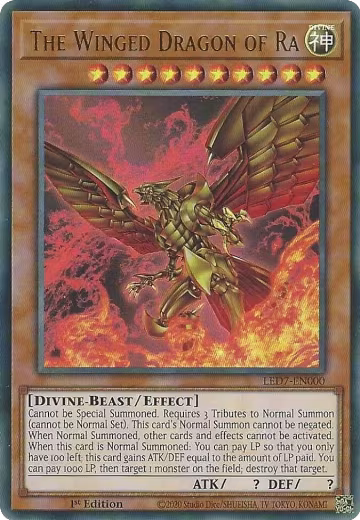 The Winged Dragon of Ra (Alternate Art) (LED7-EN000), Legendary Duelists: Rage of Ra — Yu-Gi-Oh! card price