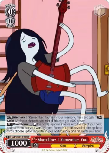 Marceline: I Remember You (AT/WX02-043 RR), Adventure Time — Weiß Schwarz card price