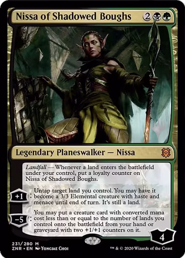 Nissa of Shadowed Boughs (231), Promo Pack: Zendikar Rising — Magic card price