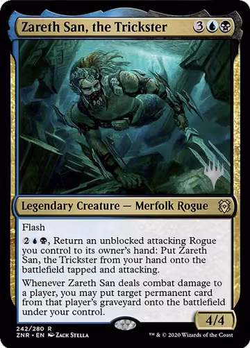 Zareth San, the Trickster (242), Promo Pack: Zendikar Rising — Magic card price