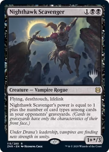 Nighthawk Scavenger (115), Promo Pack: Zendikar Rising — Magic card price