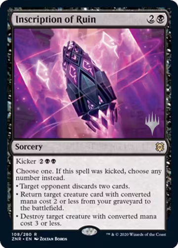 Inscription of Ruin (108), Promo Pack: Zendikar Rising — Magic card price