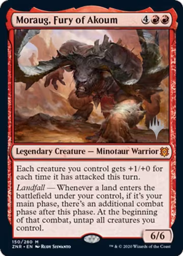 Moraug, Fury of Akoum (150), Promo Pack: Zendikar Rising — Magic card price