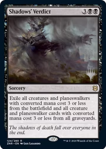 Shadows' Verdict (124), Promo Pack: Zendikar Rising — Magic card price