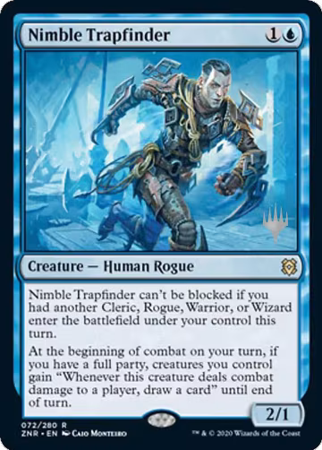 Nimble Trapfinder (72), Promo Pack: Zendikar Rising — Magic card price