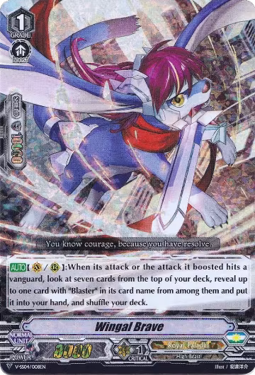 Wingal Brave (RRR Foil) (V-SS04/008EN) — card price