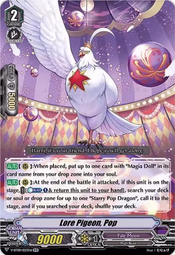 Lore Pigeon, Pop (V-BT09/023EN), V-BT09: Butterfly d'Moonlight — Vanguard card price