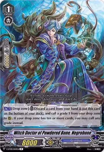 Witch Doctor of Powdered Bone, Negrobone (V-BT09/049EN), V-BT09: Butterfly d'Moonlight — Vanguard card price