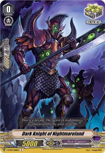 Dark Knight of Nightmareland (V-BT09/068EN), V-BT09: Butterfly d'Moonlight — Vanguard card price