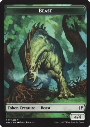 Beast // Saproling Double-Sided Token (7 // 9), Commander: Zendikar Rising — Magic card price