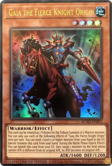 Gaia the Fierce Knight Origin (ROTD-ENSP1), Rise of the Duelist — Yu-Gi-Oh! card price