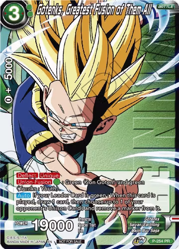 Gotenks, Greatest Fusion of Them All (Winner Stamped) (P-254), Tournament Promotion Cards — DB Super card price