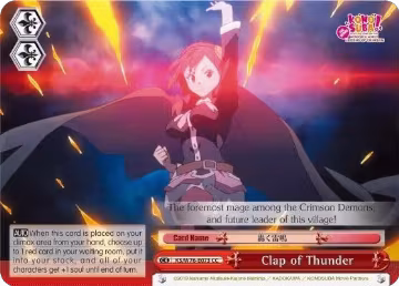 Clap of Thunder (KS/W76-E073 CC), KonoSuba The Movie: Legend of Crimson — Weiß Schwarz card price