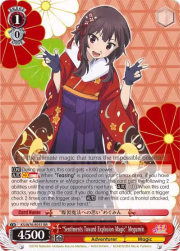 "Sentiments Toward Explosion Magic" Megumin (KS/W76-E031 RR), KonoSuba The Movie: Legend of Crimson — Weiß Schwarz card price