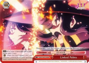 Linked Palms (RRR) (KS/W76-E072R RRR), KonoSuba The Movie: Legend of Crimson — Weiß Schwarz card price