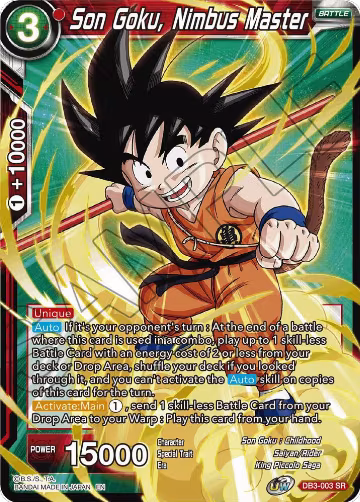 Son Goku, Nimbus Master (DB3-003), Draft Box 06 - Giant Force — DB Super card price