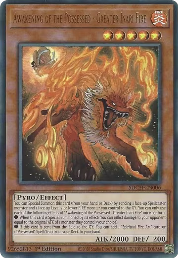 Awakening of the Possessed - Greater Inari Fire (SDCH-EN006), Structure Deck: Spirit Charmers — Yu-Gi-Oh! card price
