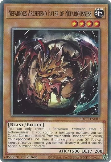 Nefarious Archfiend Eater of Nefariousness (SDCH-EN007), Structure Deck: Spirit Charmers — Yu-Gi-Oh! card price