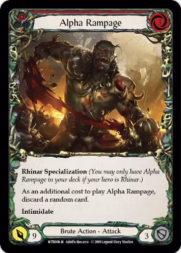 Alpha Rampage (WTR006), Welcome to Rathe — Flesh & Blood card price
