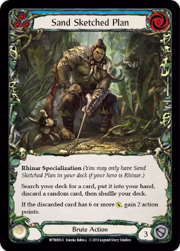 Sand Sketched Plan (WTR009), Welcome to Rathe — Flesh & Blood card price