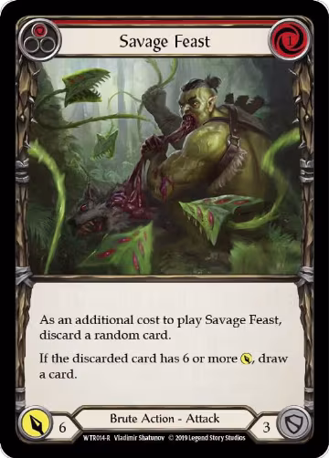 Savage Feast (Red) (WTR014), Welcome to Rathe — Flesh & Blood card price