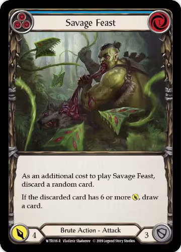 Savage Feast (Blue) (WTR016), Welcome to Rathe — Flesh & Blood card price