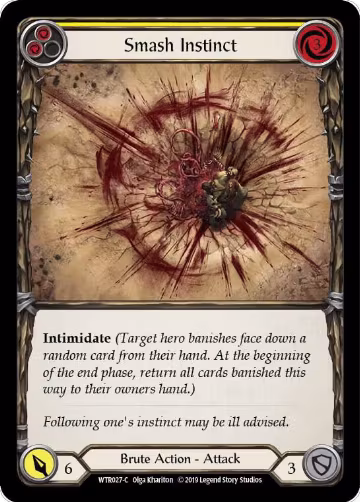 Smash Instinct (Yellow) (WTR027), Welcome to Rathe — Flesh & Blood card price