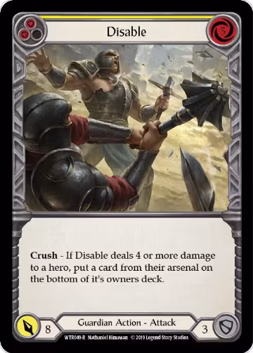 Disable (Yellow) (WTR049), Welcome to Rathe — Flesh & Blood card price
