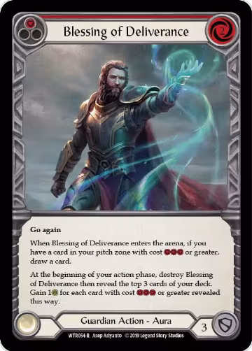 Blessing of Deliverance (Red) (WTR054), Welcome to Rathe — Flesh & Blood card price
