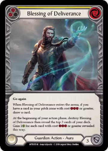 Blessing of Deliverance (Yellow) (WTR055), Welcome to Rathe — Flesh & Blood card price