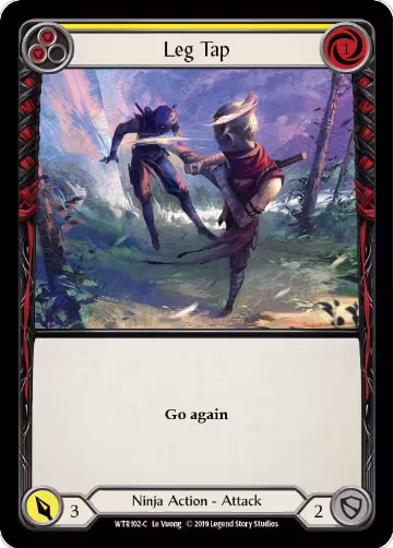 Leg Tap (Yellow) (WTR102), Welcome to Rathe — Flesh & Blood card price