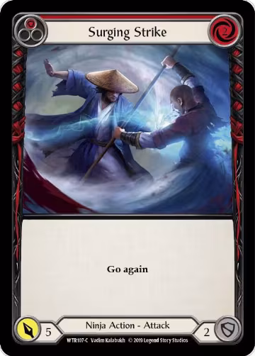Surging Strike (Red) (WTR107), Welcome to Rathe — Flesh & Blood card price