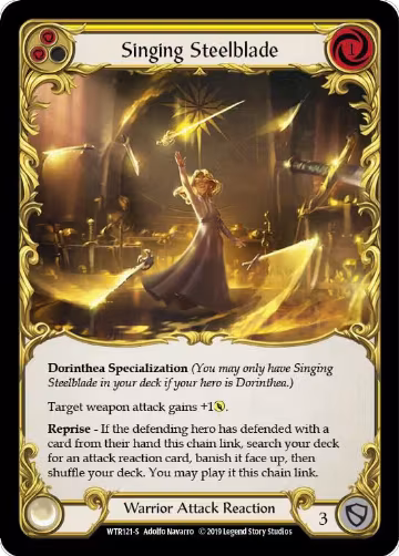 Singing Steelblade (WTR121), Welcome to Rathe — Flesh & Blood card price