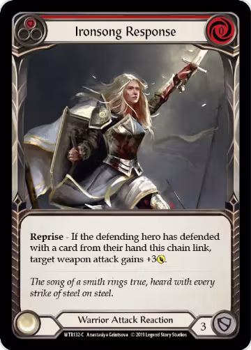 Ironsong Response (Red) (WTR132), Welcome to Rathe — Flesh & Blood card price