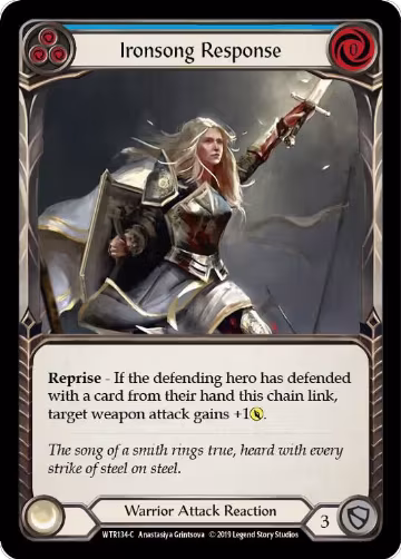 Ironsong Response (Blue) (WTR134), Welcome to Rathe — Flesh & Blood card price
