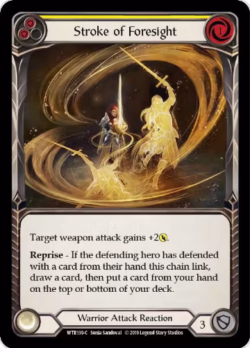 Stroke of Foresight (Yellow) (WTR139), Welcome to Rathe — Flesh & Blood card price