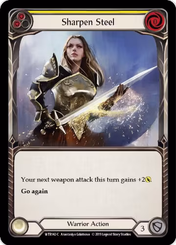 Sharpen Steel (Yellow) (WTR142), Welcome to Rathe — Flesh & Blood card price