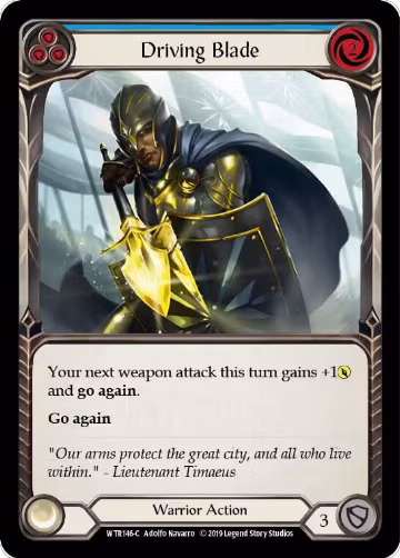 Driving Blade (Blue) (WTR146), Welcome to Rathe — Flesh & Blood card price