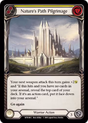 Nature's Path Pilgrimage (Yellow) (WTR148), Welcome to Rathe — Flesh & Blood card price