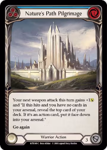 Nature's Path Pilgrimage (Blue) (WTR149), Welcome to Rathe — Flesh & Blood card price